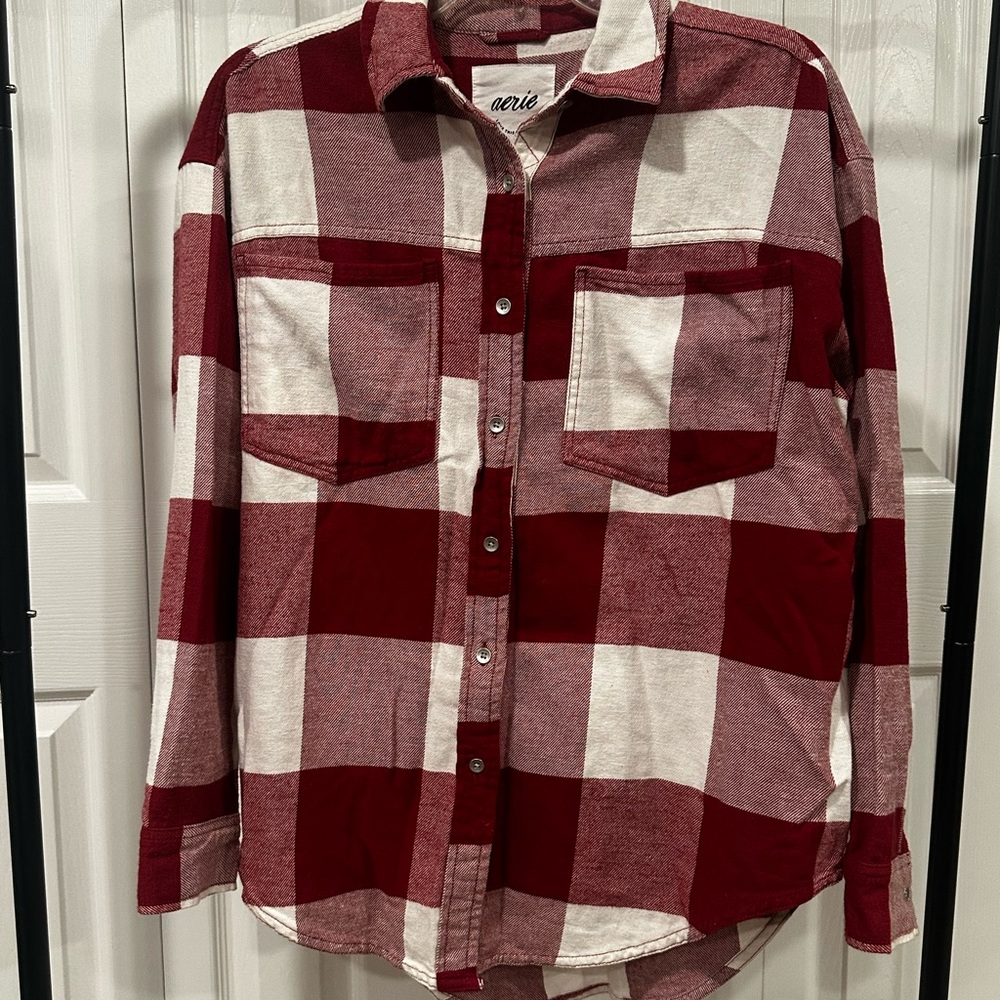 Aerie Red and White Flannel